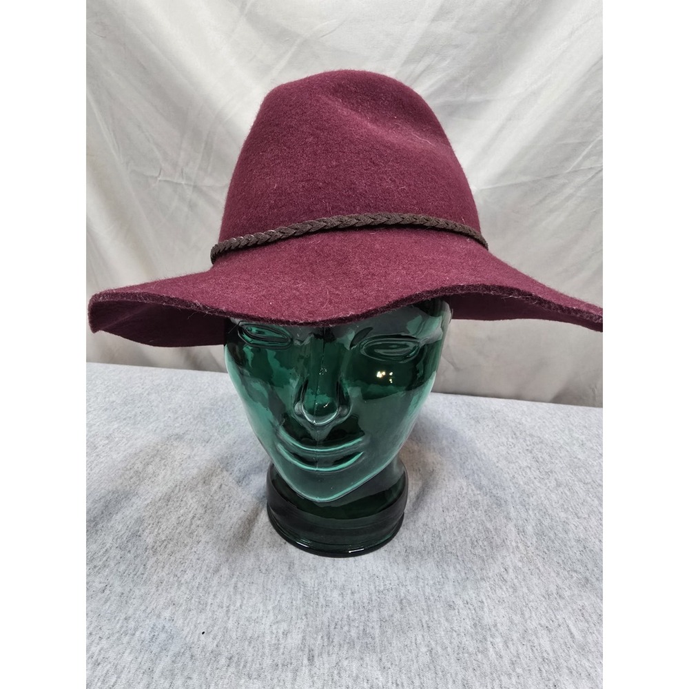 LUCKY BRAND Hat Women's Wool Western Yellowstone Prairie Leather Band 3.5" Brim